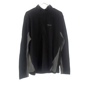 Marmot Men's Big & Tall Size XXL Black Base Layer Half Zip Outdoor Sweater
